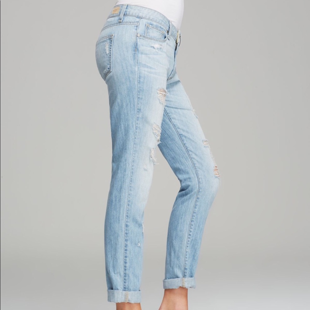 PAIGE Light Blue Boyfriend Jeans